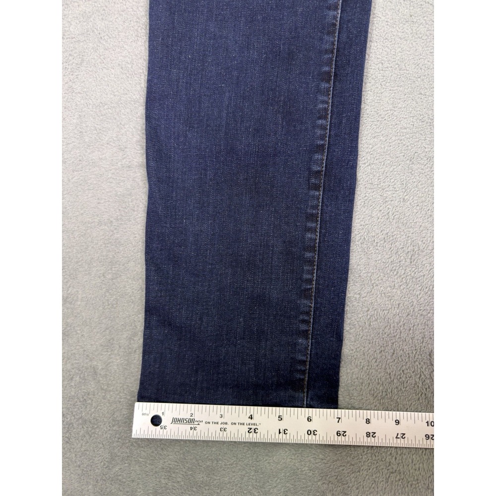 Eileen Fisher Jeans Womens 6 Blue Dark Wash Mid Rise Straight Leg Organic Cotton - Picture 6 of 8